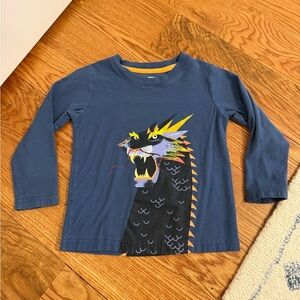 Tea Collection Dragon Roar Graphic Long Sleeve Tee size 2